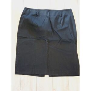 Bandolino Women’s 14 Black Stretch Pencil Skirt Belt Loops‎ Zip Rear Slits